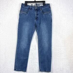 Viktos Operatus XP Tactical Jeans Mens 32x30 Blue Stretch Operator Straight Leg